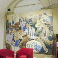 Biblioteca Comunale - dettaglio murales - Maurolattuga - Imola (BO)