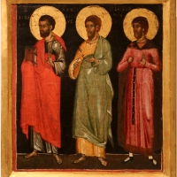 Maestro di caorle, ss. marco, bartolomeo e leonardo, 1330-50 ca - Sailko - ForlÃ¬ (FC)