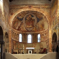 Vitale da bologna e aiuti, cristo in maestÃ , angeli, santi e storie di s. eustachio, 1351, 01 - Sailko - Codigoro (FE)
