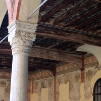 Particolare soffitto ligneo loggiato piano terra - Manuela Mattana - Ferrara (FE)
