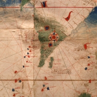 Anonimo portoghese, carta navale per le isole nuovamente trovate in la parte dell'india (de cantino), 1501-02 (bibl. estense) 16 - Sailko - Ferrara (FE)