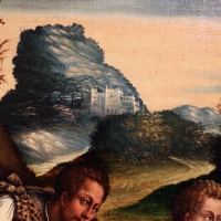 Maestro dei dodici apostoli, giacobbe e rachele al pozzo, ferrara 1500-50 ca. 06 paesaggio - Sailko - Ferrara (FE)