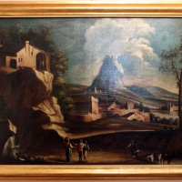 Margherita zola (attr.), paesaggio con contadini e pastore, 1740-60 ca - Sailko - Ferrara (FE)