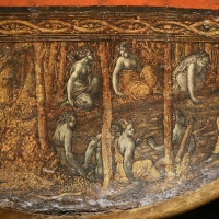 Polidoro da caravaggio, rotella da parata con assedio di cartagena e episodio di diana atteone, 1525-27 ca. (palazzo madama, to) 06 - Sailko - Ferrara (FE)