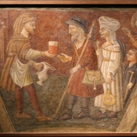 Scuola parmense, opere di misericordia, 1450 ca., dar da bere agli assetati - Sailko - Parma (PR)