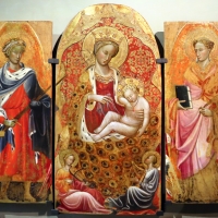 Maestro di barga, madonna col bambino, due angeli musicanti e santi, lucca 1400-20 ca. 01 - Sailko - Parma (PR)