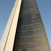 Monumento eretto qualche anno fa con la descrizione storica di eventi accaduti nei diversi secoli - Renzo favalli - Lugo (RA)